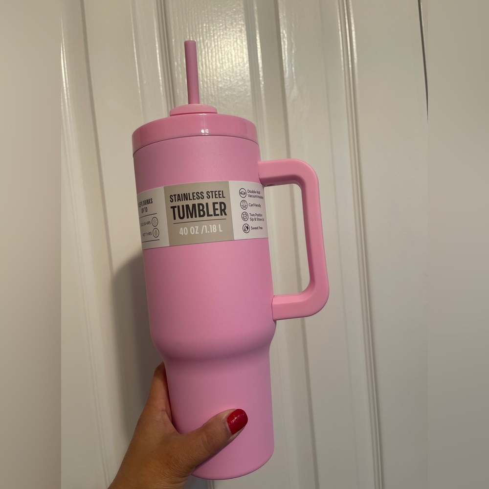 Hobby Lobby Mint Tumbler with Handle and Straw 40 Oz